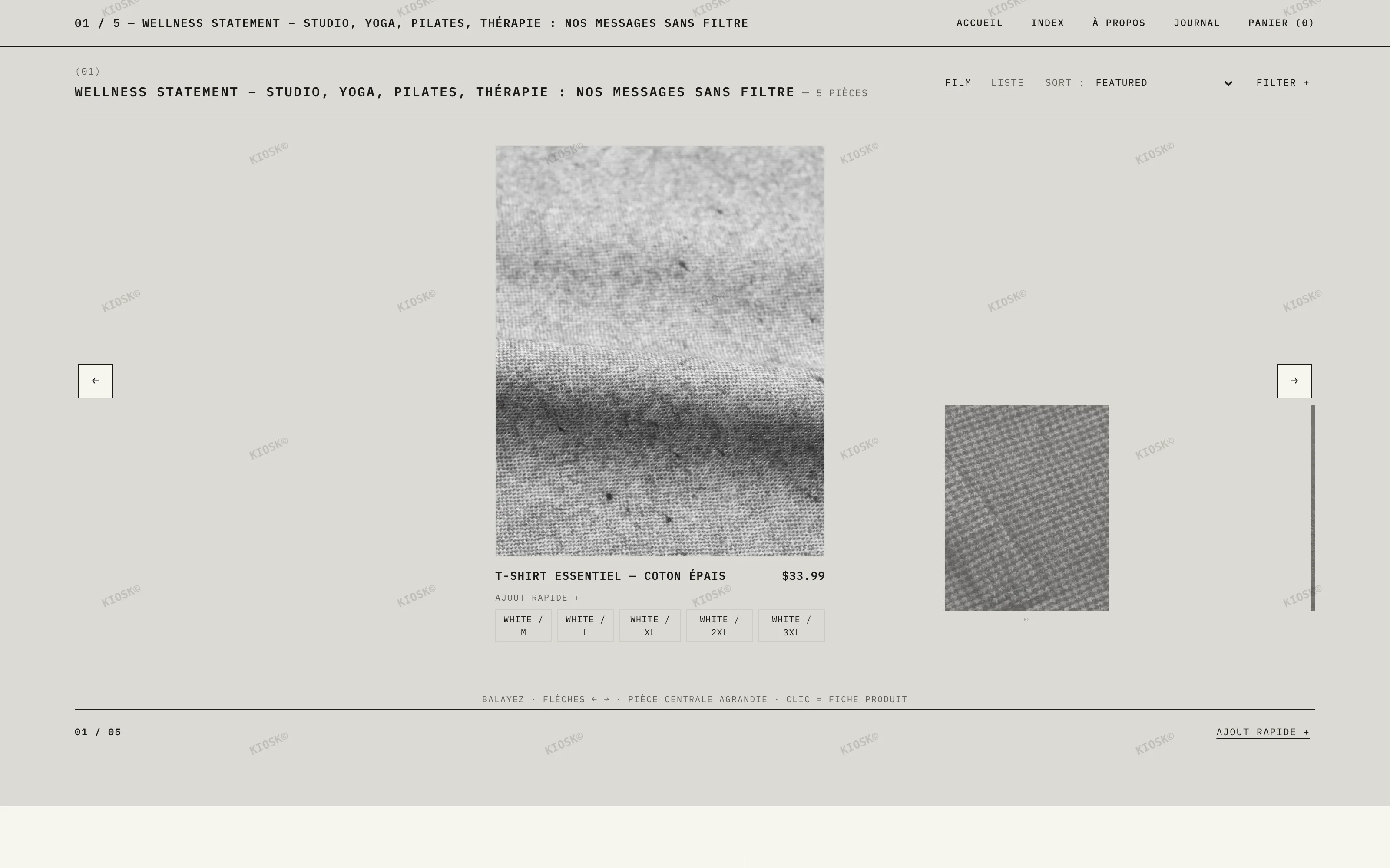 ARCHIVE — collection en pellicule