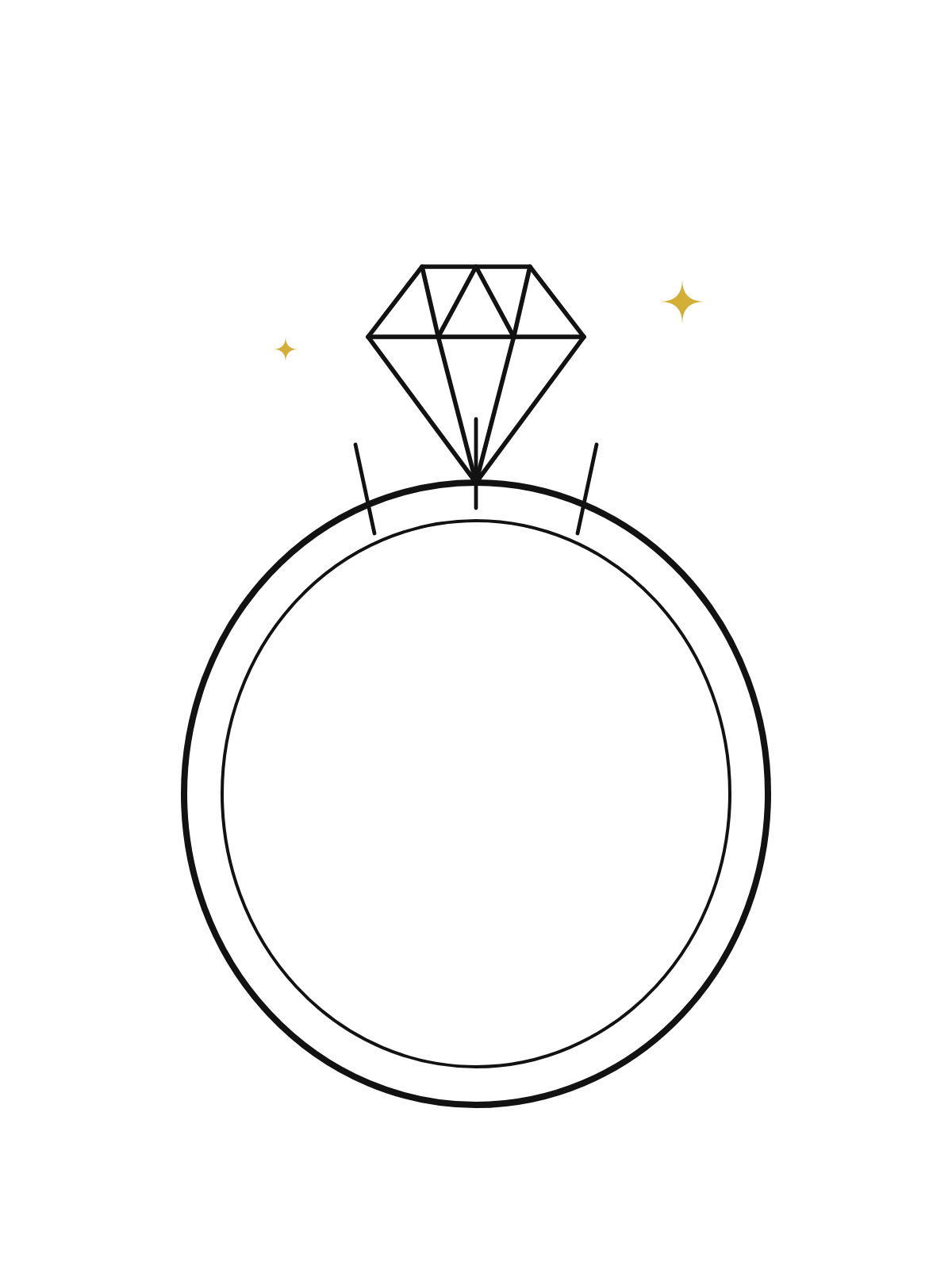 Lumière Ring — line drawing