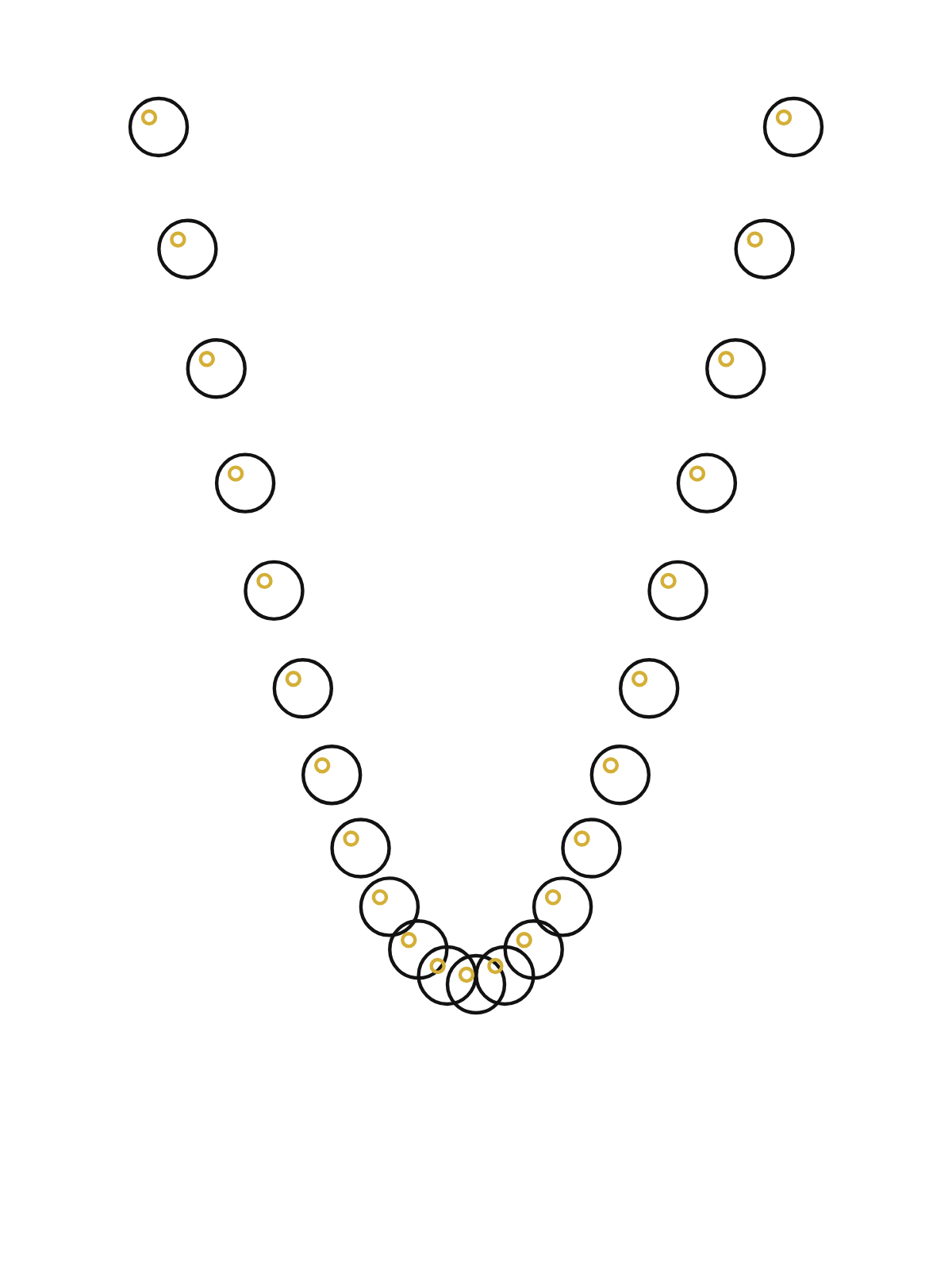 Ombre Necklace — line drawing