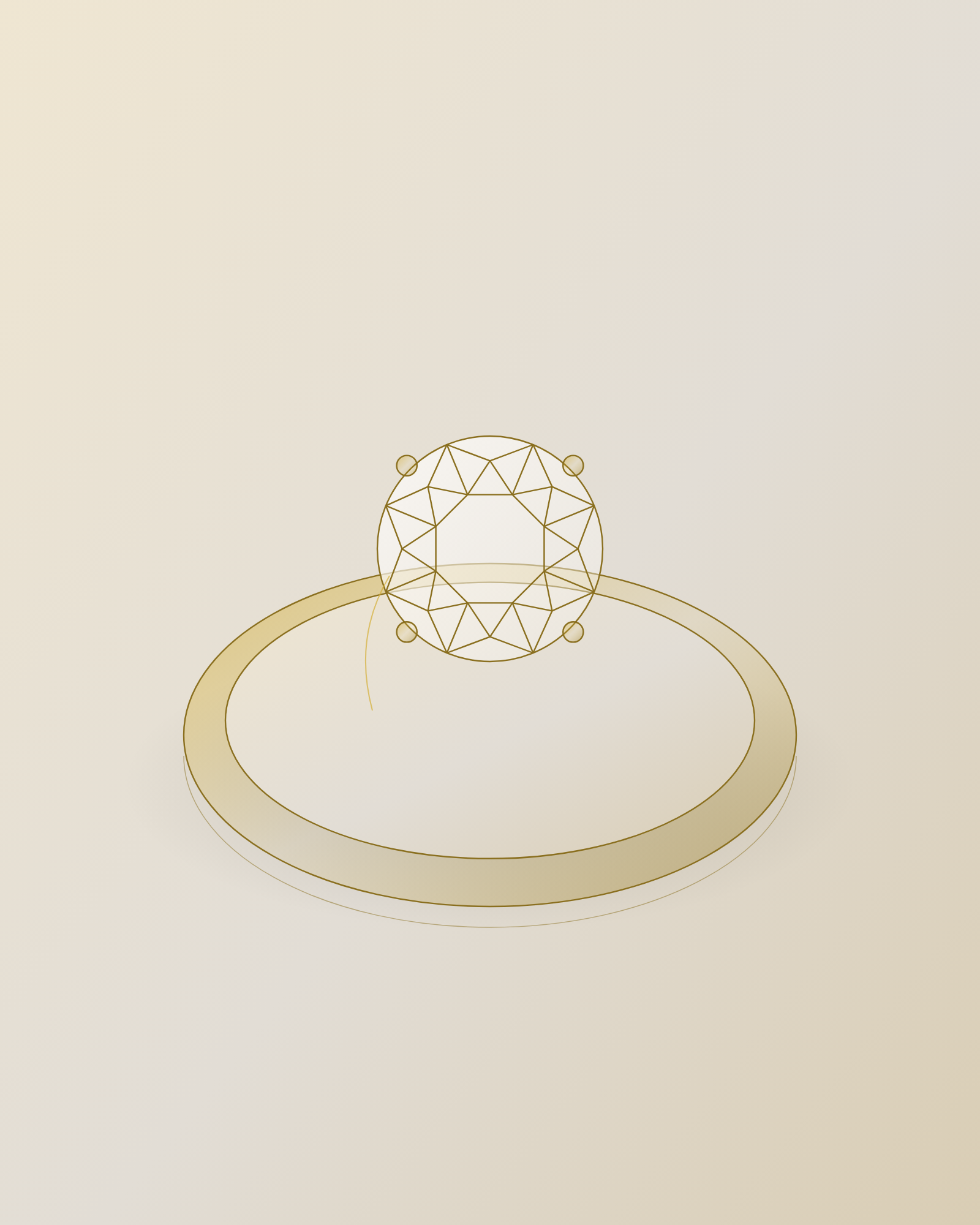 Lumière Ring, 18-carat gold solitaire