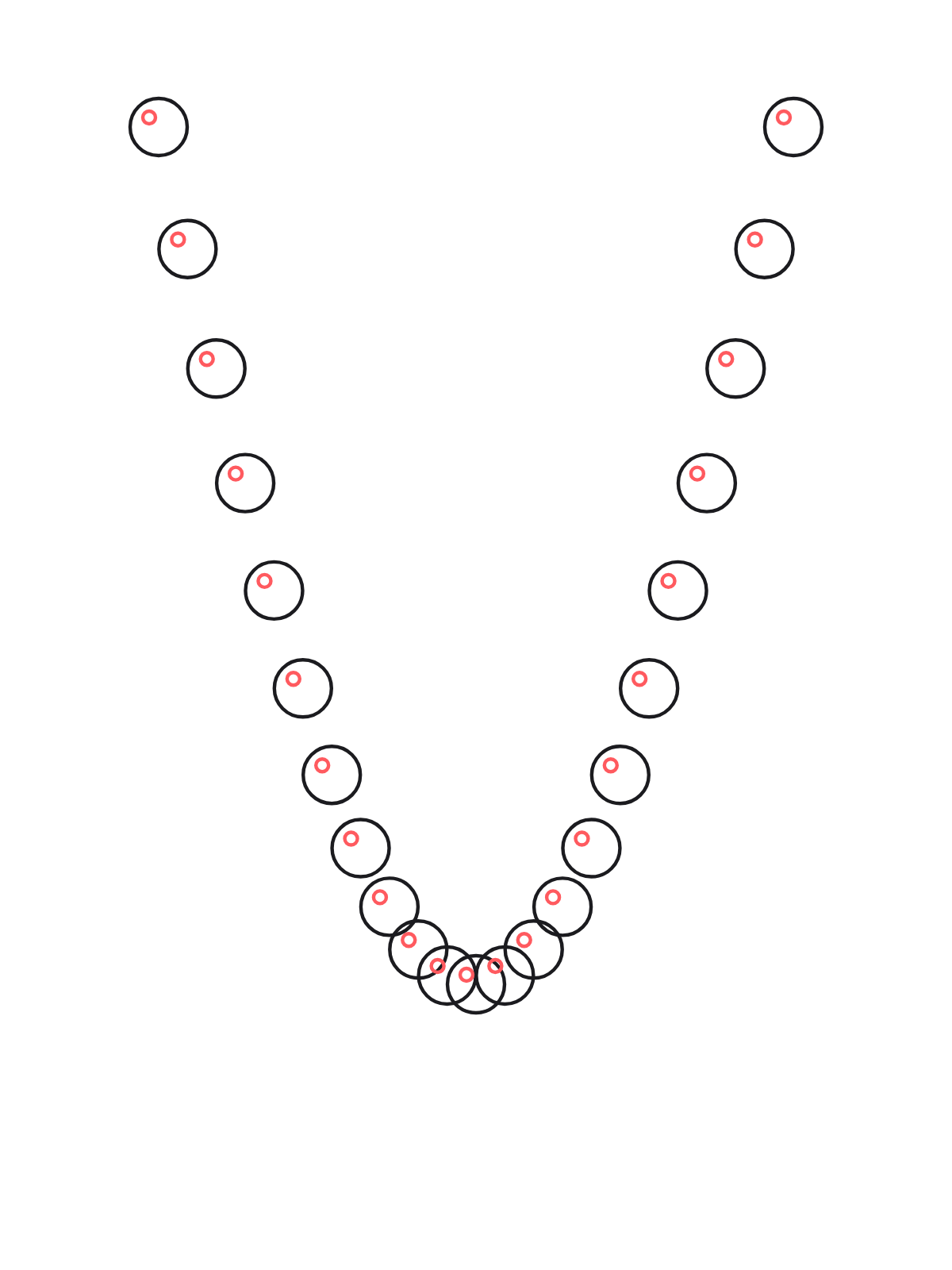 Pearl Necklace — line drawing